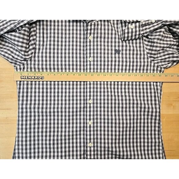 Vintage Gitman Bros Shirt Mens Large Gray Gingham Check Button Up 100% Cotton - Picture 4 of 8